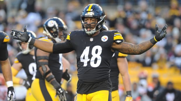 Pittsburgh Steelers linebacker Bud Dupree (48) against the Cincinnati Bengals at Heinz Field.
